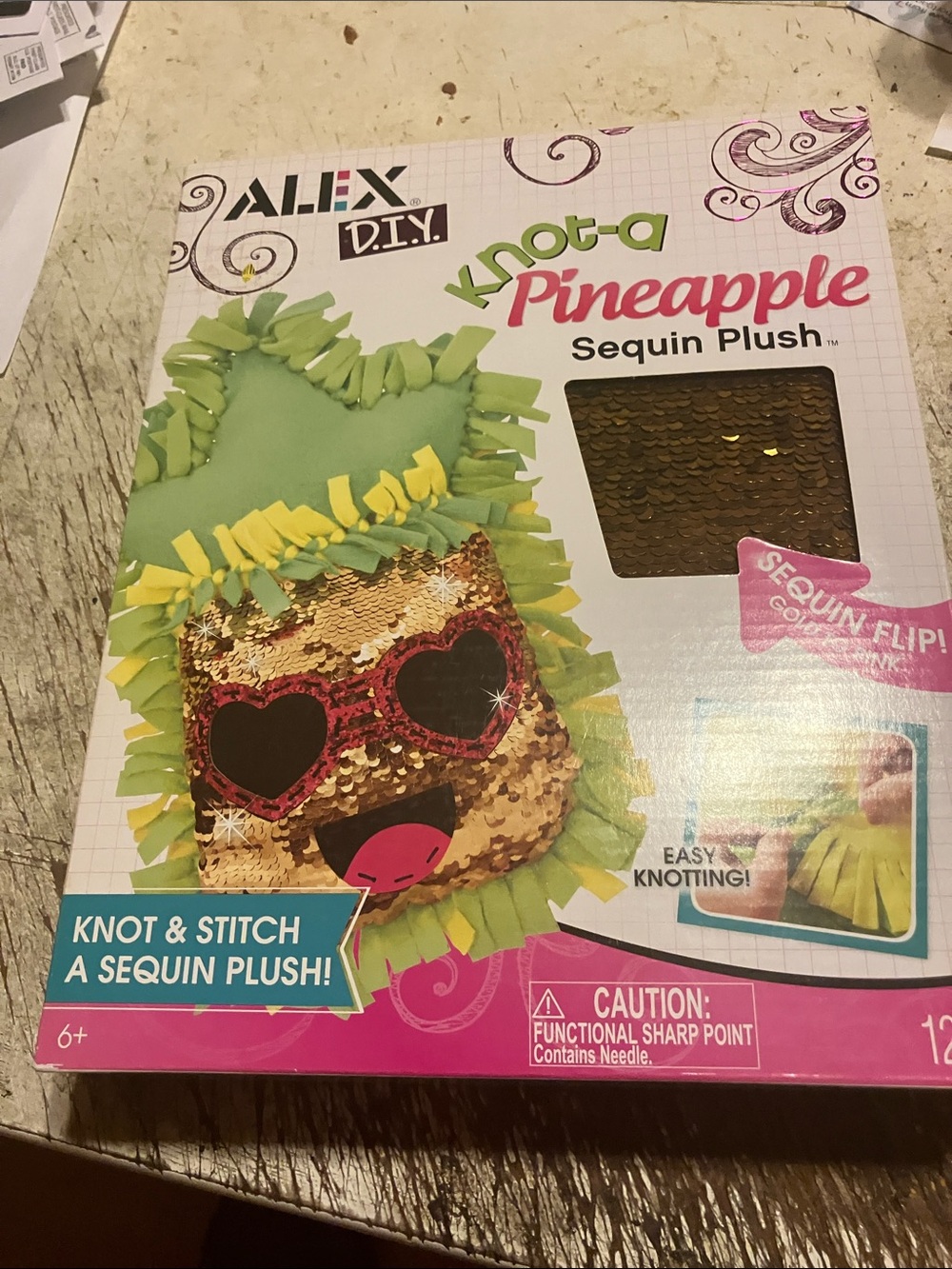 Knot a pineapple sequin plush